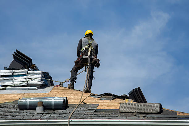 Professional Gutter Installation technician working in Madisonville, TX